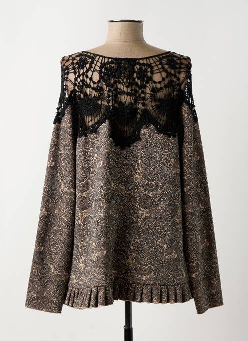 Tunique manches longues beige ZOE LA FEE pour femme