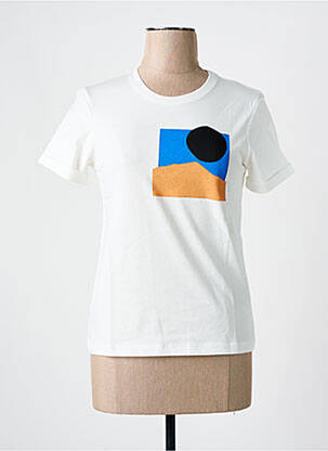 T-shirt imprimé fantaisie manches courtes blanc MAR E SOL femme