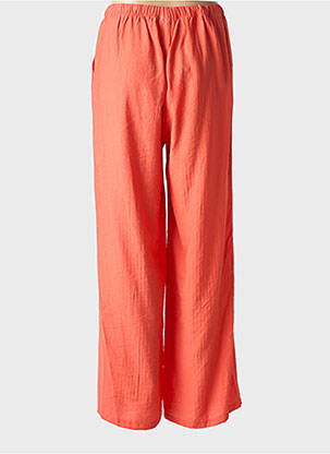 Pantalon large tissage crêpe taille normale orange CREAM femme