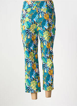 Pantalon 7/8 taille élastique taille normale bleu UP ! femme