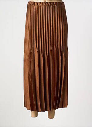 Jupe longue coupe fluide marron KOKOMARINA femme