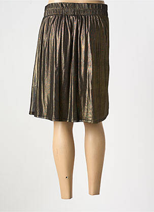 Jupe mi-longue stretch or CREAM femme
