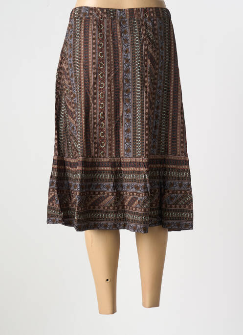 Jupe mi-longue marron CREAM pour femme