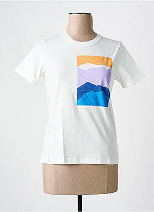 T-shirt imprimé fantaisie manches courtes blanc MAR E SOL femme