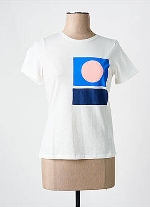 T-shirt imprimé fantaisie manches courtes blanc MAR E SOL femme