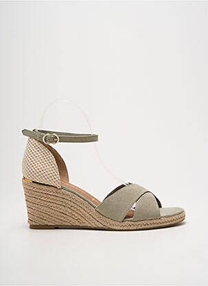 Espadrilles fermeture bride(s) talon de 7 à 9cm vert TAMARIS femme
