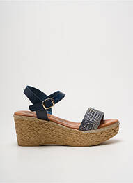 Sandales/nu pieds matière lisse talon de 7 à 9cm bleu CARLA TORTOSA femme
