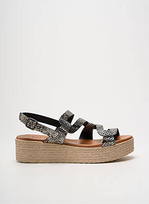 Sandales/nu pieds tissage satiné talon de 4 à 6cm noir CARLA TORTOSA femme