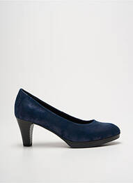 Escarpins tissage satiné talon de 7 à 9cm bleu MARCO TOZZI femme