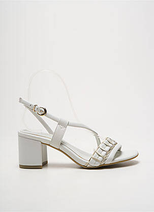 Sandales/nu pieds tissage satiné talon de 4 à 6cm blanc MARCO TOZZI femme