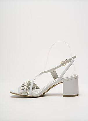 Sandales/nu pieds tissage satiné talon de 4 à 6cm blanc MARCO TOZZI femme