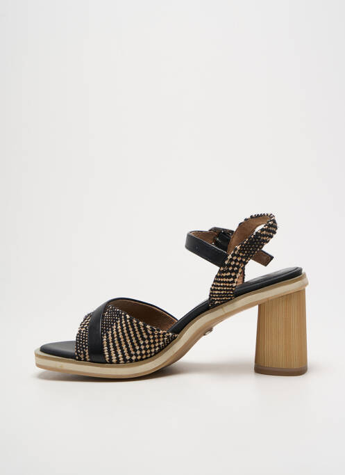Sandales/nu pieds matière lisse talon de 7 à 9cm noir TAMARIS femme