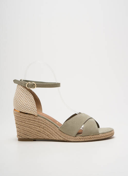 Espadrilles fermeture bride(s) talon de 7 à 9cm vert TAMARIS femme