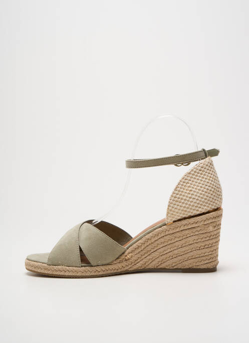 Espadrilles fermeture bride(s) talon de 7 à 9cm vert TAMARIS femme
