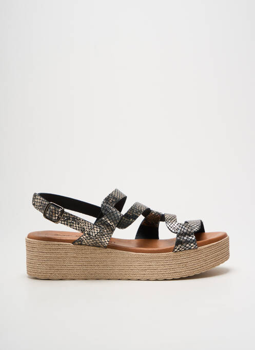 Sandales/nu pieds tissage satiné talon de 4 à 6cm noir CARLA TORTOSA femme