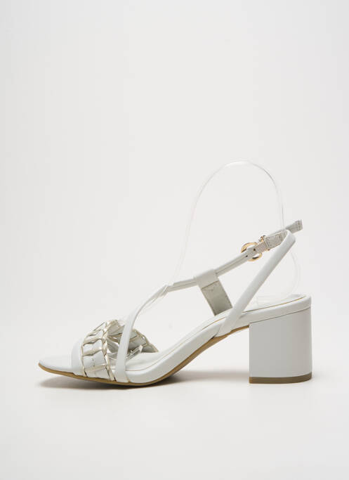 Sandales/nu pieds tissage satiné talon de 4 à 6cm blanc MARCO TOZZI femme
