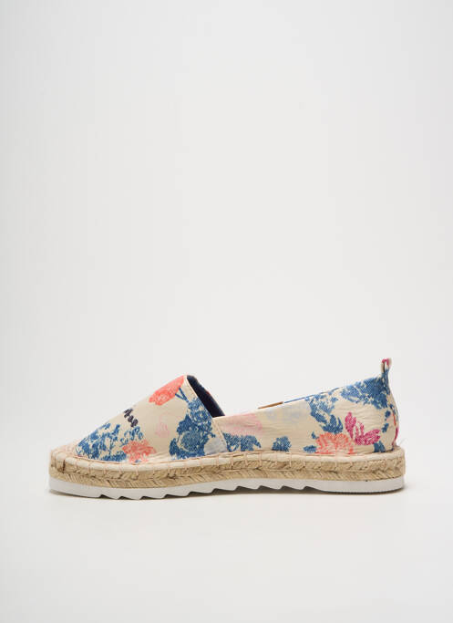 Espadrilles bout rond talon plat jusqu'à 3cm beige REFRESH femme