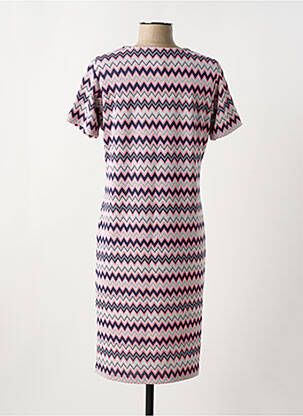 Robe mi-longue imprimé fantaisie manches courtes rose OLSEN femme