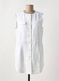 Robe courte sans manche sans manche blanc OLSEN femme