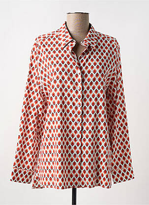 Chemisier imprimé fantaisie manches longues orange OLSEN femme
