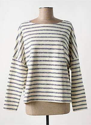 Pull col rond manches longues blanc ROYAL MER femme