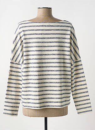 Pull coupe droite manches longues blanc ROYAL MER femme