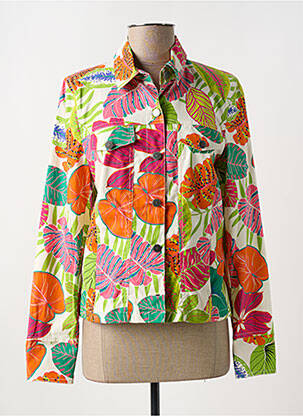 Veste casual col chemisier vert GUY DUBOUIS femme