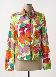 Veste casual col chemisier vert GUY DUBOUIS femme
