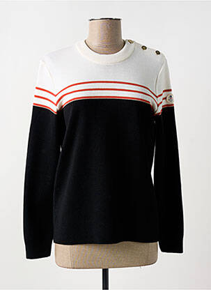 Pull coupe cintrée manches longues noir ROYAL MER femme
