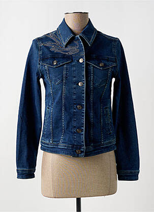 Veste casual col chemisier bleu MERI & ESCA femme