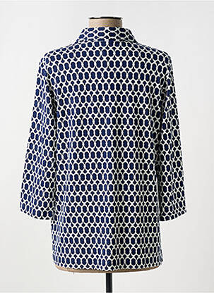 Chemisier coupe cintrée manches 3/4 bleu OLSEN femme