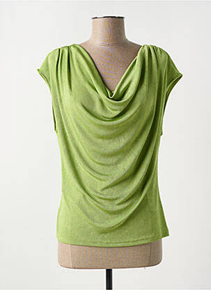Top stretch sans manche vert PAZ TORRAS femme