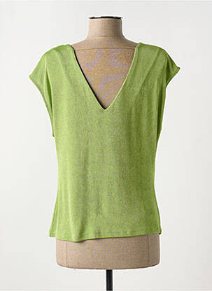 Top stretch sans manche vert PAZ TORRAS femme