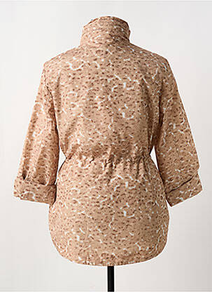 Coupe-vent manches longues a capuche marron ANANKE femme