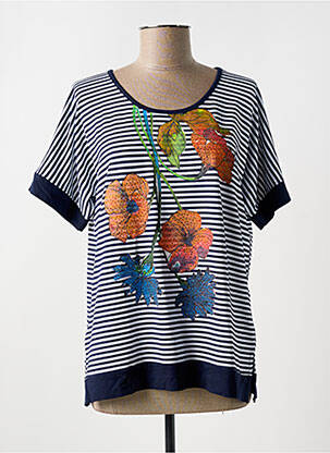 T-shirt bleu GUY DUBOUIS pour femme