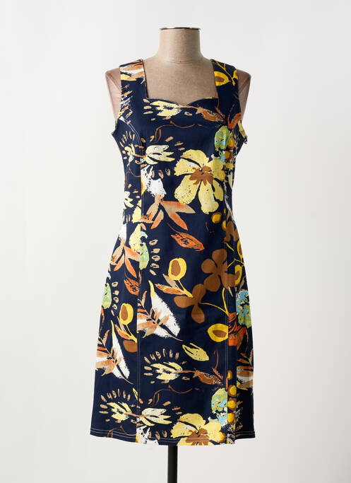 Robe mi-longue bleu GUY DUBOUIS pour femme