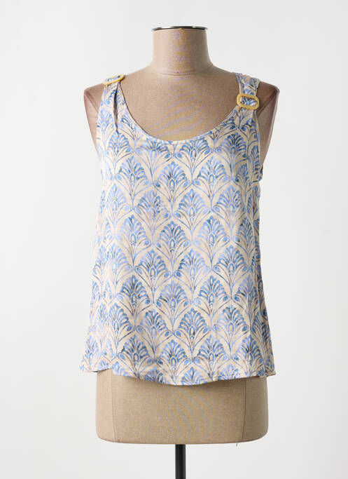 Top bleu GUITARE pour femme