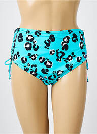 Bas de maillot de bain tissage satiné culotte bleu ELOMI femme