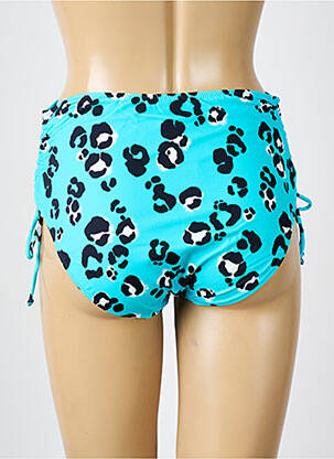 Bas de maillot de bain tissage satiné culotte bleu ELOMI femme