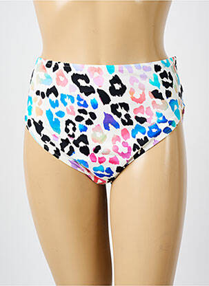 Bas de maillot de bain effet matière satinée culotte beige ELOMI femme