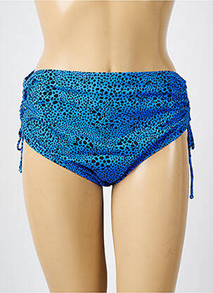 Bas de maillot de bain tissage satiné culotte bleu ELOMI femme