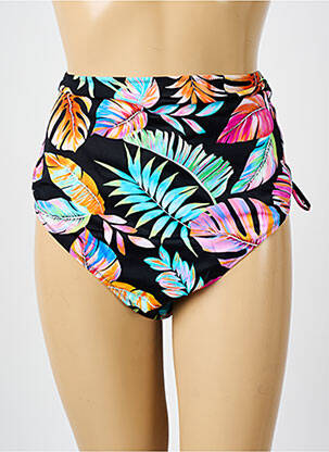 Bas de maillot de bain tissage satiné culotte noir ELOMI femme