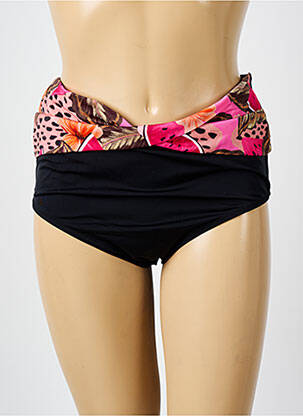 Bas de maillot de bain tissage satiné culotte noir ELOMI femme