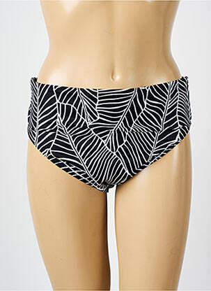 Bas de maillot de bain tissage satiné culotte noir ELOMI femme