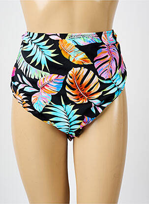 Bas de maillot de bain tissage satiné culotte noir ELOMI femme