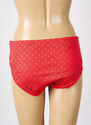 Bas de maillot de bain effet matière satinée culotte rouge ELOMI femme