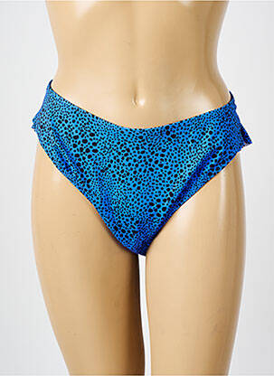 Bas de maillot de bain tissage satiné culotte bleu ELOMI femme