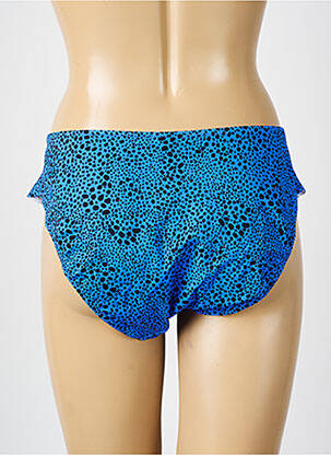Bas de maillot de bain tissage satiné culotte bleu ELOMI femme