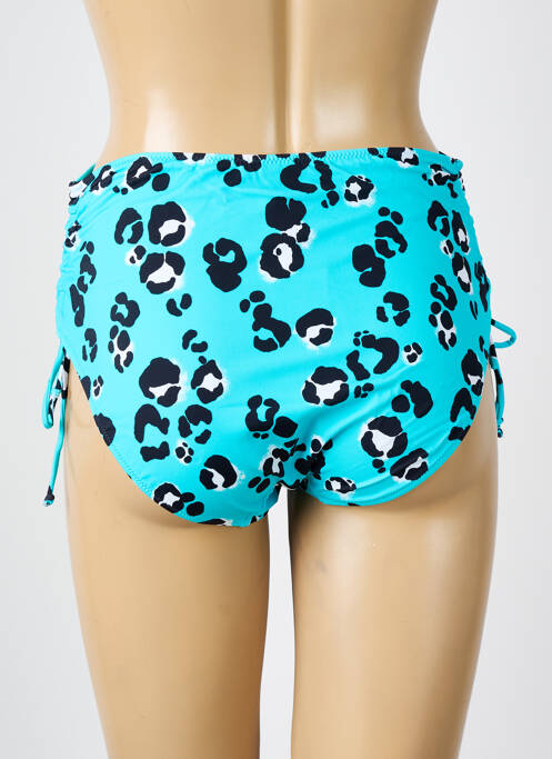 Bas de maillot de bain tissage satiné culotte bleu ELOMI femme