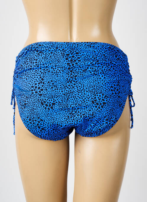 Bas de maillot de bain tissage satiné culotte bleu ELOMI femme